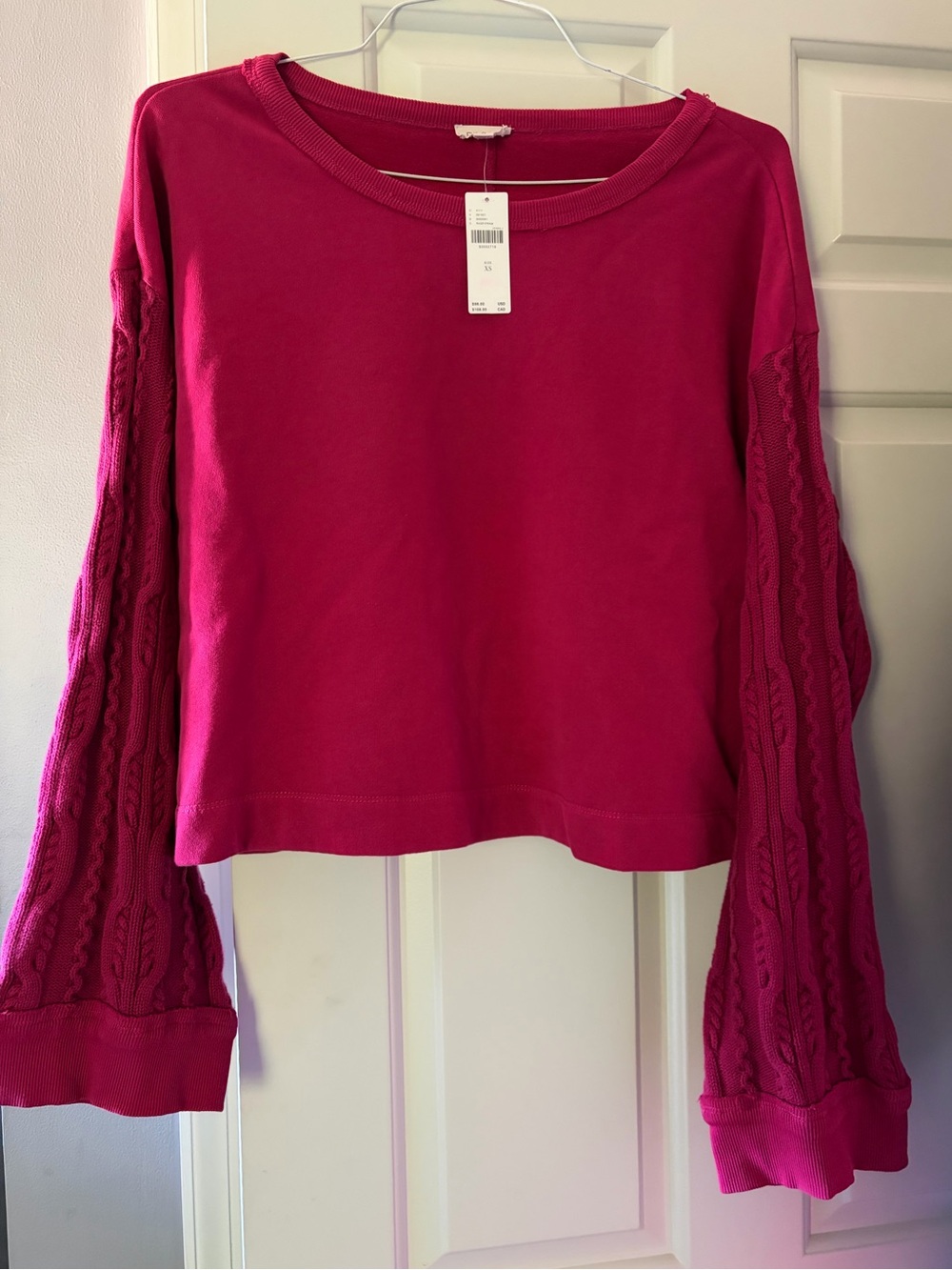 NWT Pilcro Sweater-Sleeve Blouse